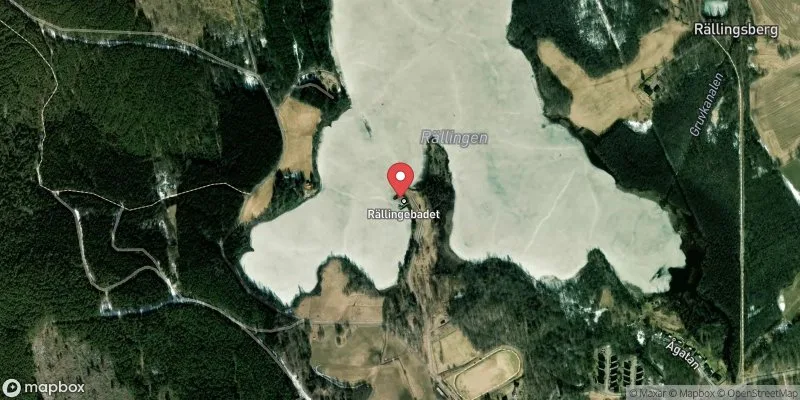 Satellitbild över Rällingen, Långshyttebadet i Hedemora