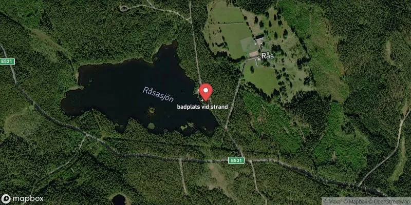Satellitbild över Råsasjön, Råås i Ydre