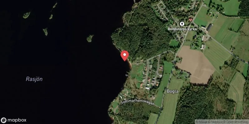 Satellitbild över Rasjön i Vaggeryd