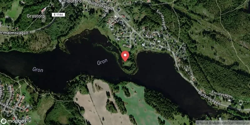Satellitbild över Rävudden, Gron i Finspång