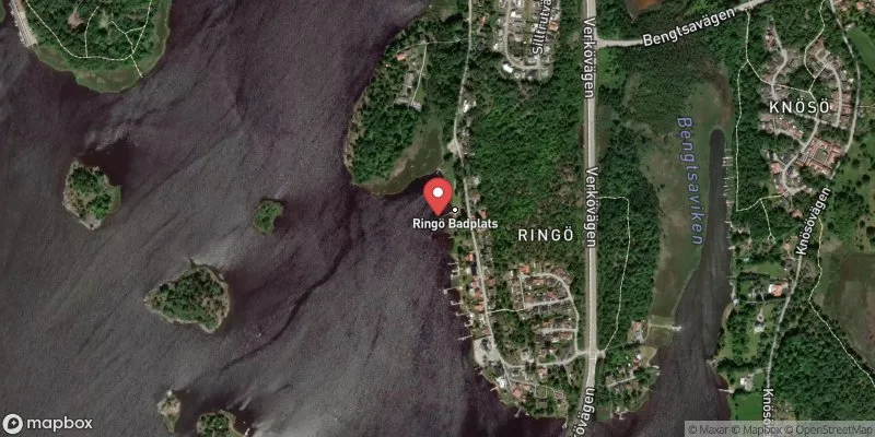 Satellitbild över Ringö i Karlskrona