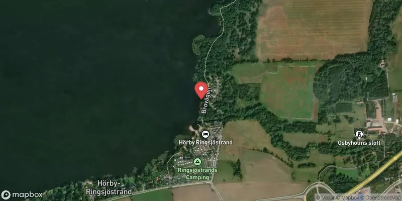 Satellitbild över Ringsjöstrand norra i Hörby