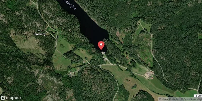 Satellitbild över Rinkebysjön, Rinkebybadet i Nyköping