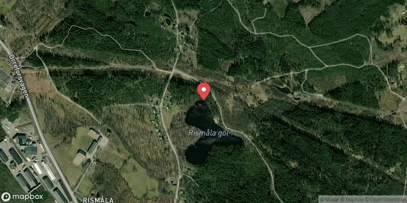 Satellitbild över Rismåla göl i Nybro