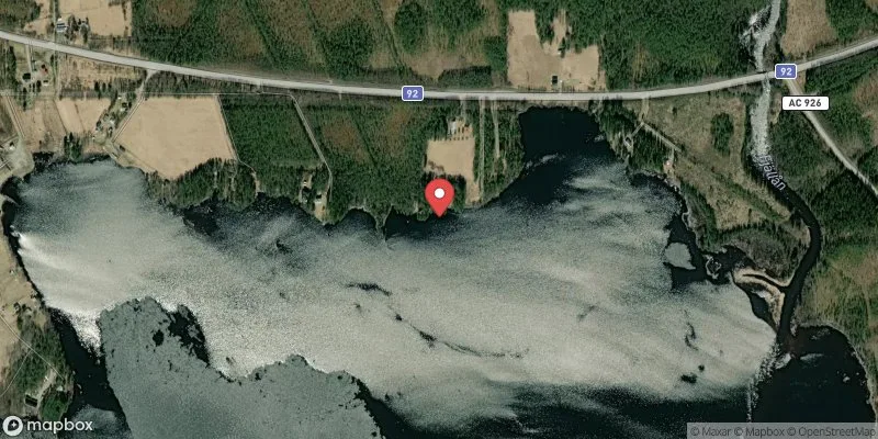 Satellitbild över Risnäsets badplats i Dorotea