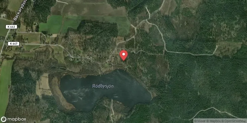 Satellitbild över Röabysjön i Ronneby