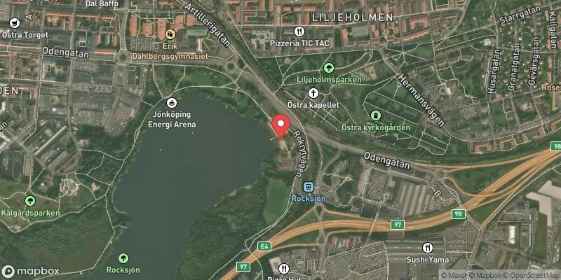 Satellitbild över Rocksjöbadet i Jönköping