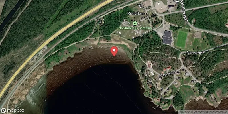 Satellitbild över Rödviken i Nordmaling