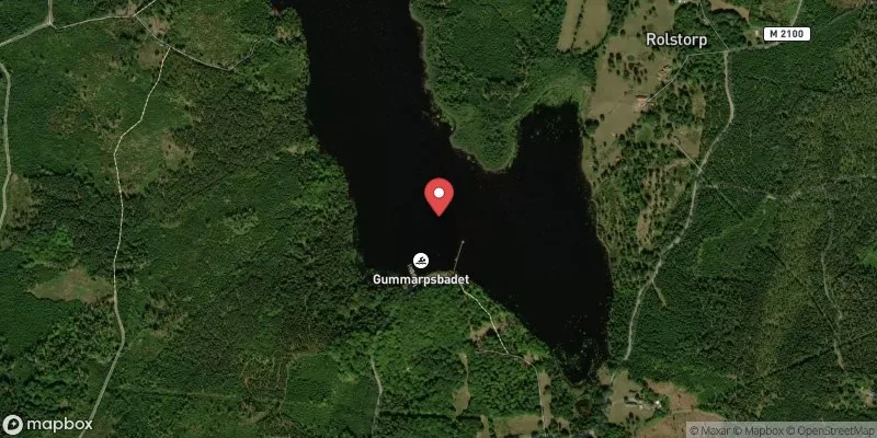 Satellitbild över Rolstorpssjön, Gummarp i Östra Göinge