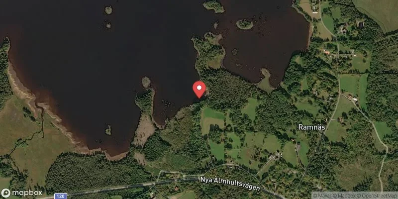Satellitbild över Römningen, Ramnäs badplats i Älmhult