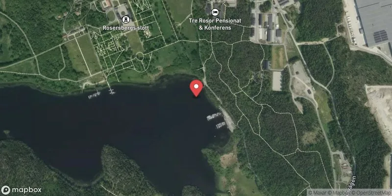 Satellitbild över Rosersbergsbadet i Sigtuna