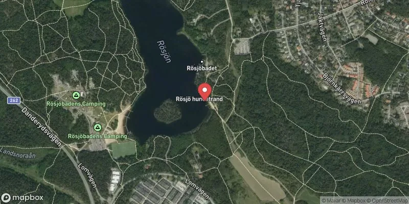 Satellitbild över Rösjön i Danderyd