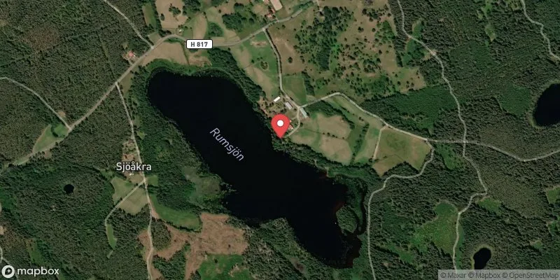 Satellitbild över Rumsjön i Vimmerby