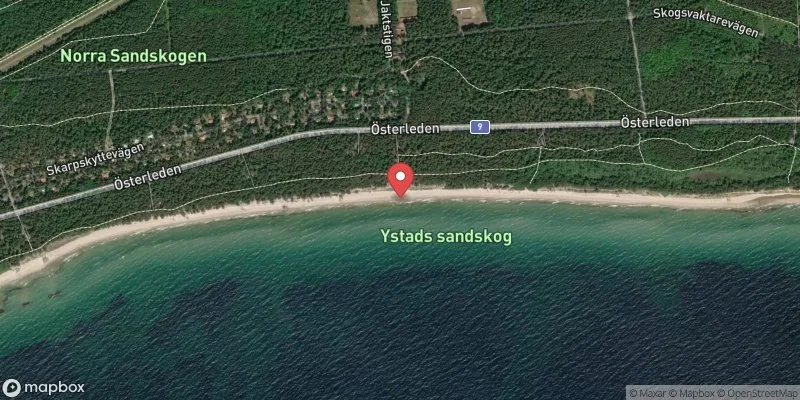 Satellitbild över Ryssvägen i Ystad