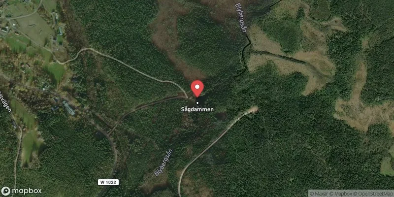 Satellitbild över Sågdammen, Blyberg i Älvdalen