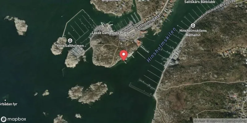 Satellitbild över Saltholmens Kallbadhus i Göteborg