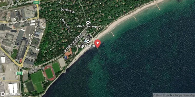Satellitbild över Saltsjöbaden i Ystad