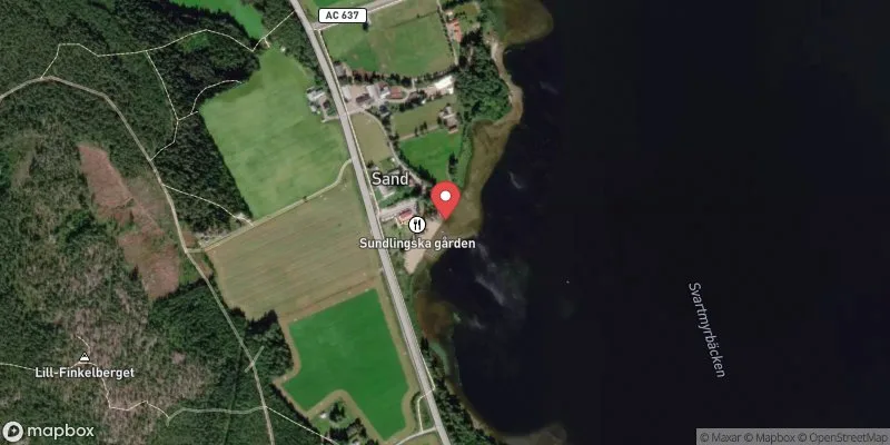 Satellitbild över Sand Tavelsjö i Umeå