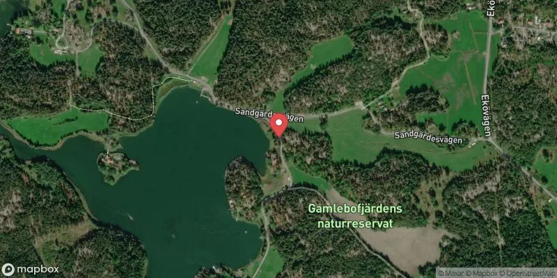 Satellitbild över Sandgärdet, Gryt i Valdemarsvik
