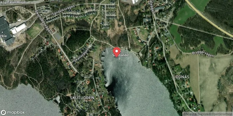 Satellitbild över Sandlandet, Runn i Falun