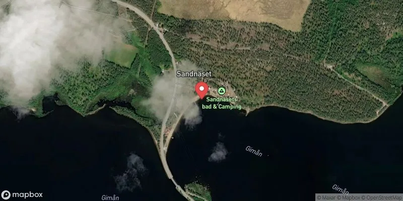 Satellitbild över Sandnäset Indals-Liden i Sundsvall