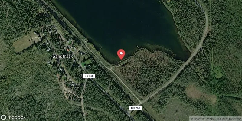 Satellitbild över Sandträsk i Boden