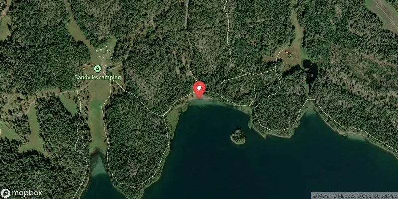 Satellitbild över Sandvik badplats, Nynäs  i Nyköping
