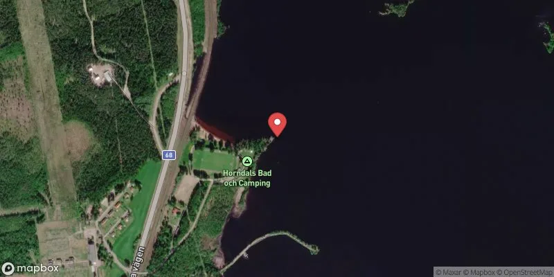 Satellitbild över Sandvikabadet i Avesta