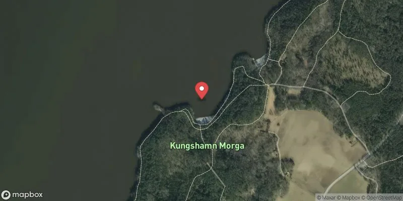 Satellitbild över Sandvikens badplats i Knivsta
