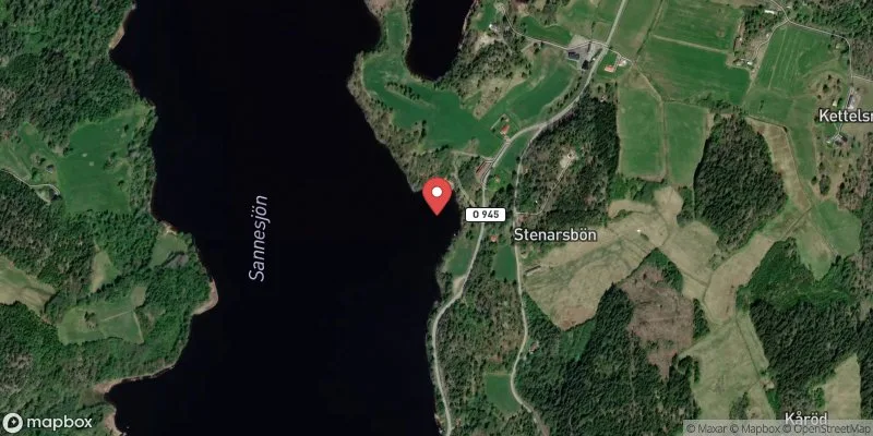 Satellitbild över Sannesjön i Munkedal