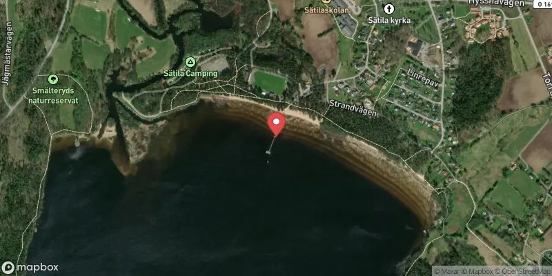 Satellitbild över Sätila Lygnern i Mark