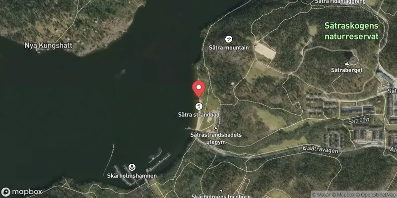 Satellitbild över Sätrastrandsbadet N, Mälaren i Stockholm