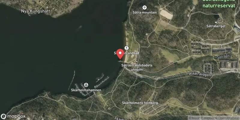 Satellitbild över Sätrastrandsbadet S, Mälaren i Stockholm