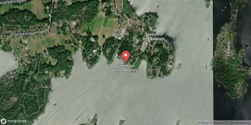 Satellitbild över Saxemara yttre i Ronneby