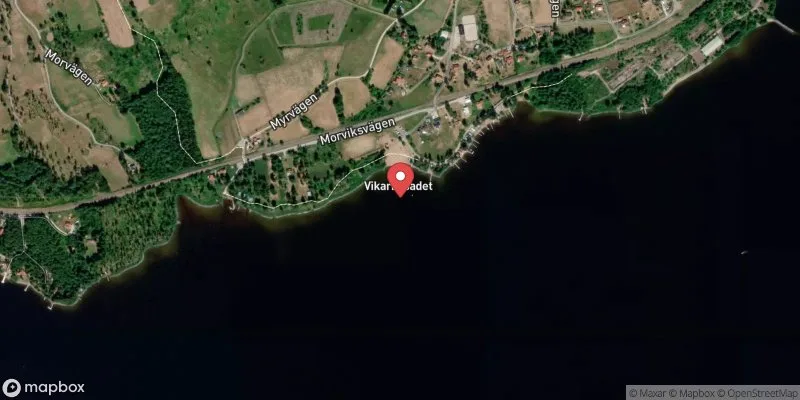 Satellitbild över Siljan, Vikarbybadet i Rättvik