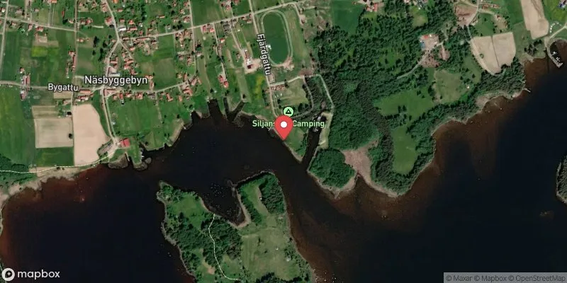 Satellitbild över Siljansnäs camping i Leksand