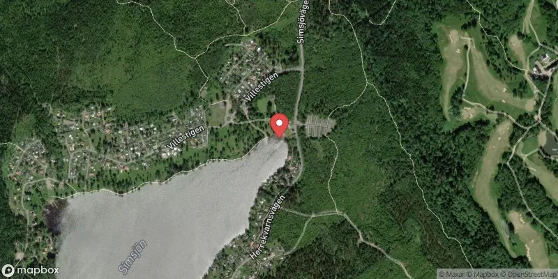 Satellitbild över Simsjön Stora Badviken i Skövde