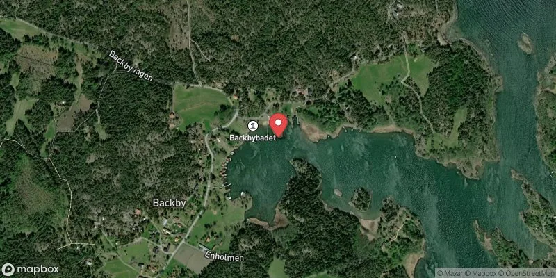 Satellitbild över Singö, Backbyn i Norrtälje