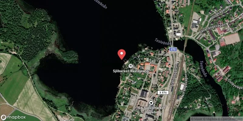 Satellitbild över Sjöbacken i Ockelbo