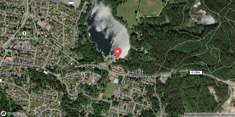 Satellitbild över Sjötorpssjön i Skövde