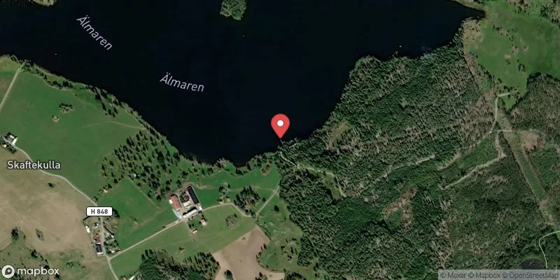 Satellitbild över Skaftekulla badplats (Älmaren) i Västervik