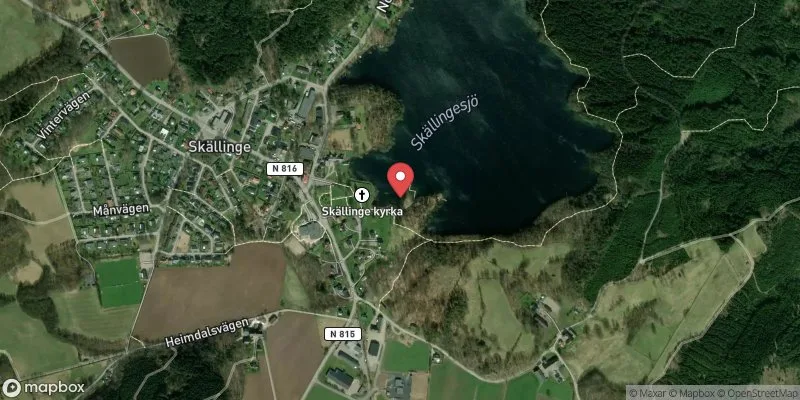 Satellitbild över Skällingesjön i Varberg