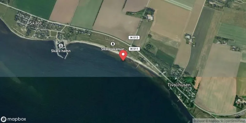 Satellitbild över Skåre Skansar i Trelleborg