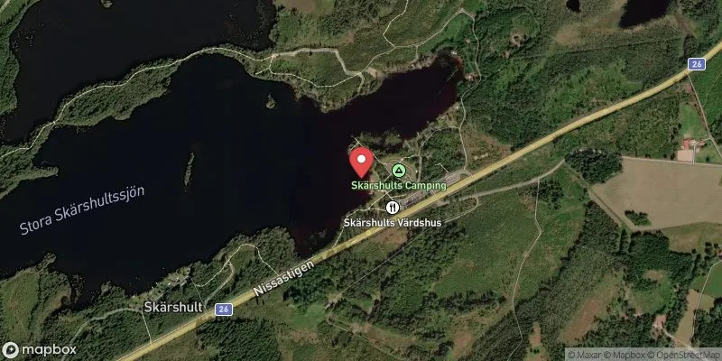 Satellitbild över Skärshults camping i Hylte