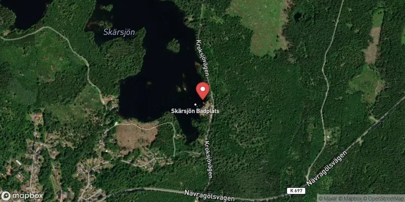 Satellitbild över Skärsjön i Karlskrona