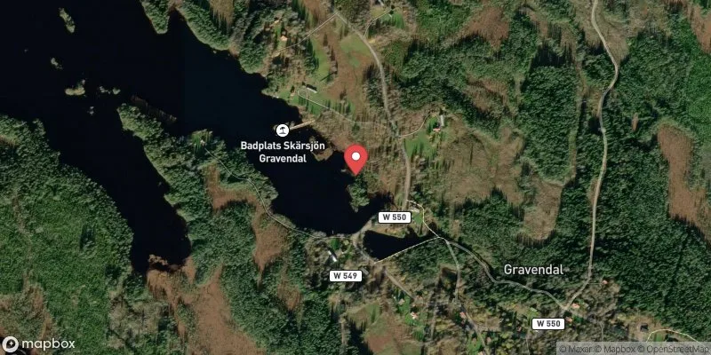 Satellitbild över Skärsjön i Ludvika