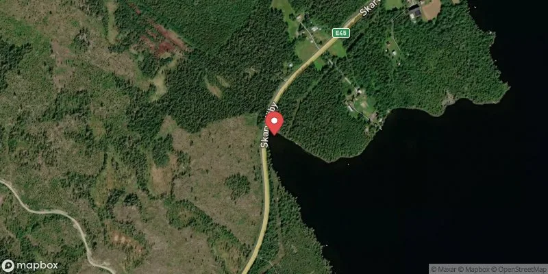 Satellitbild över Skarvsjöby badplats i Storuman