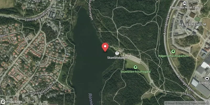 Satellitbild över Skavlöten i Täby