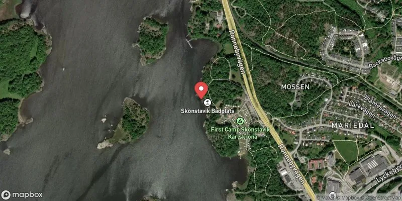 Satellitbild över Skönstavik i Karlskrona