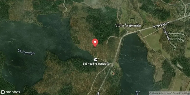 Satellitbild över Skörjesjön i Ronneby